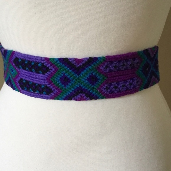 Vintage Crochet Macrame Colorful Belt main image 11